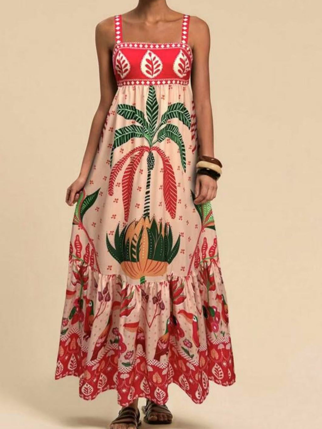 Floral Print Fashion Casual Holiday Style Dress