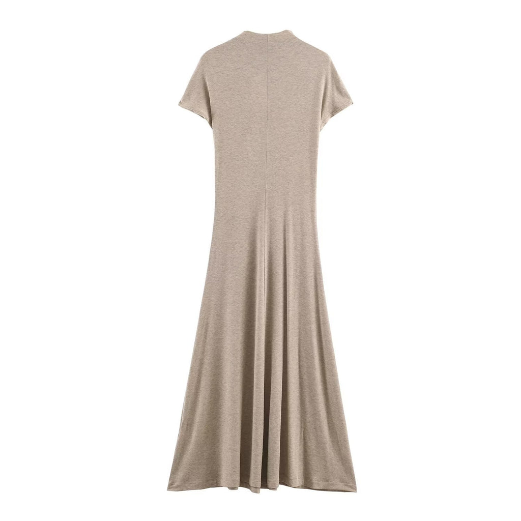 Women's Homemade Fashionable Classic Turtleneck Maxi Dress