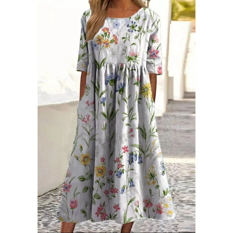 New Women's Summer Loose Fashion Printing Dress