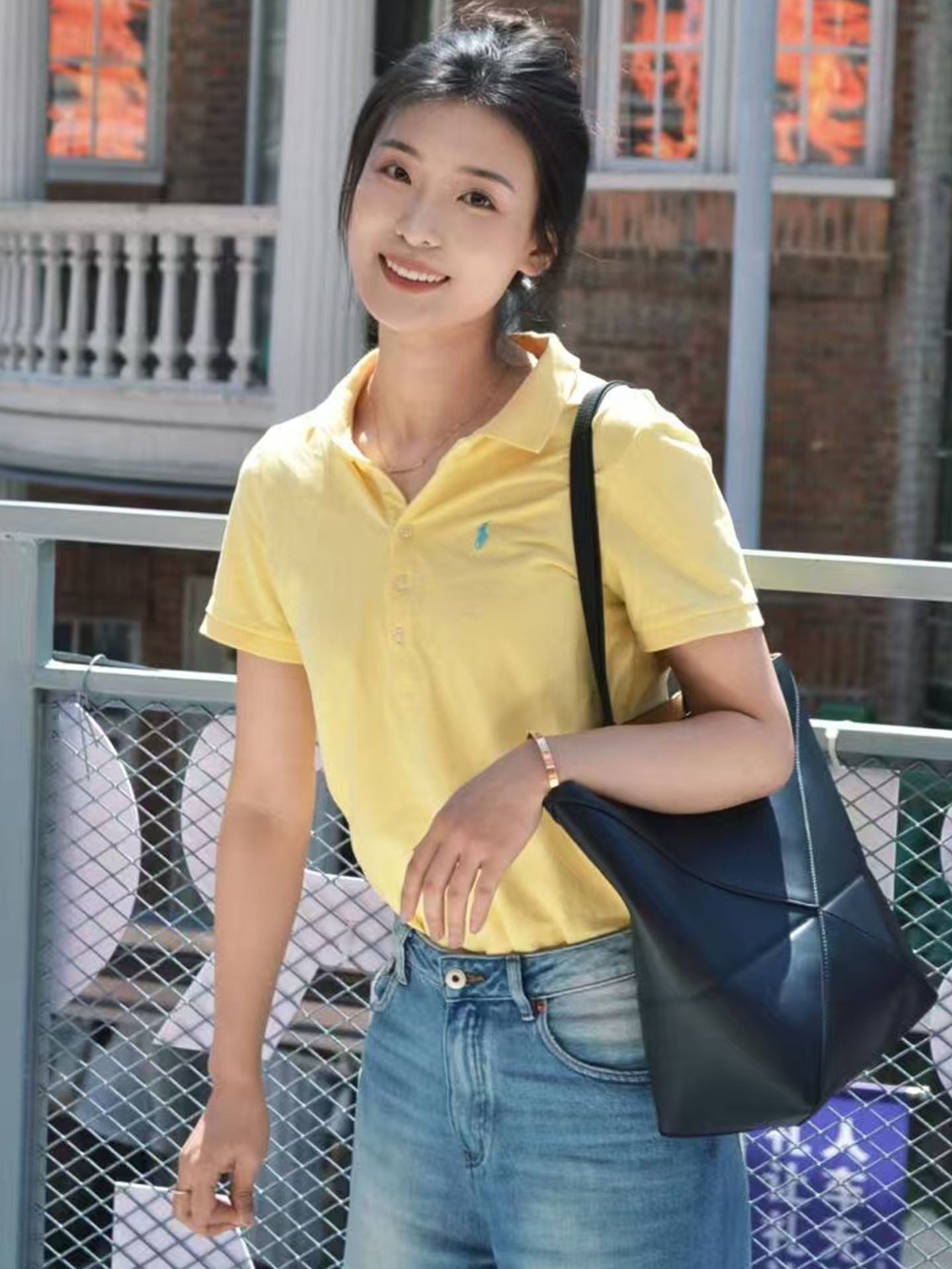 Pony Heavy Summer Lapel Thorn Flower Sleeve Women's Sweater