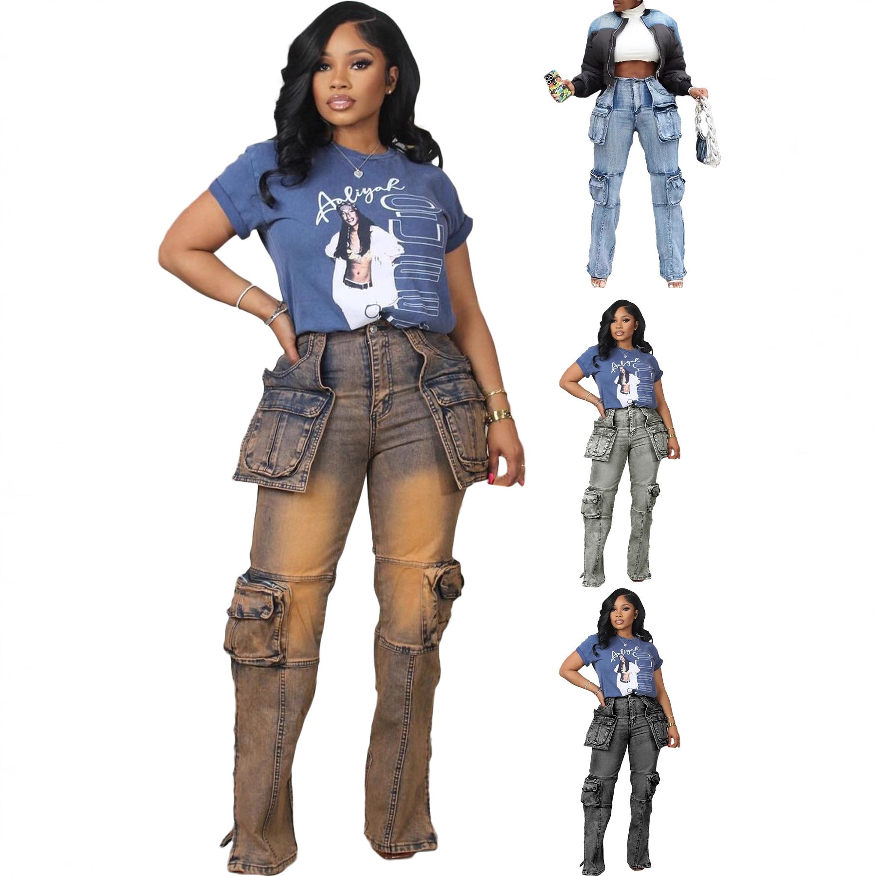 Innovative Classy Fashion Casual Patchwork Trousers Women's Jeans