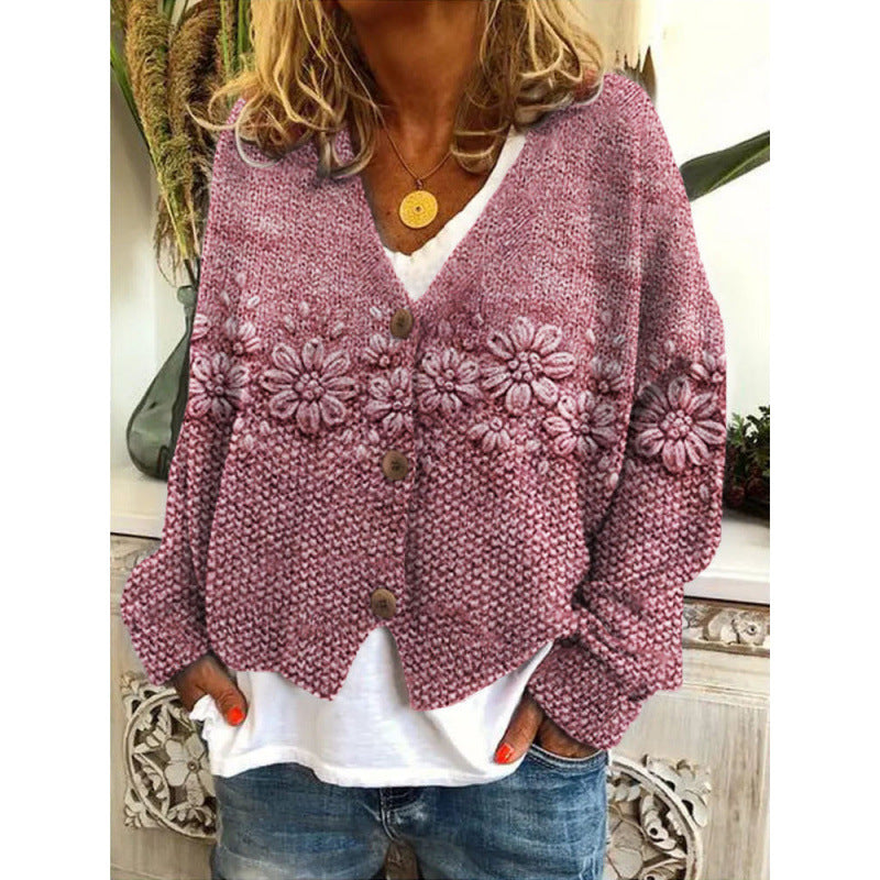 Cool Christmas Abstract Printing Casual Cloak Sweaters