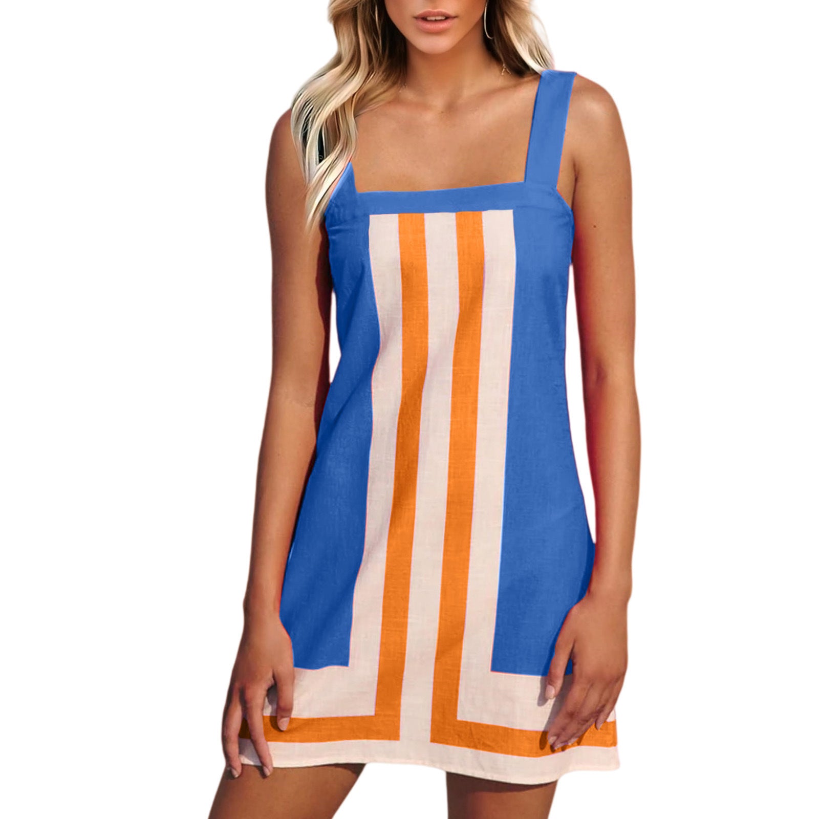 Summer Casual Seaside Vacation Style Suspender Skirts