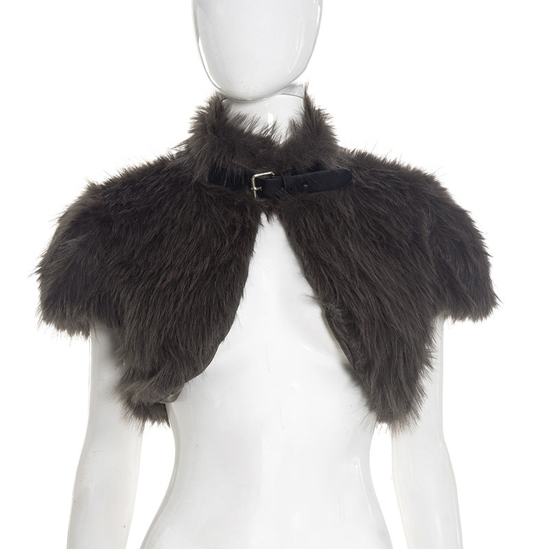 Women's Solid Color Sexy Furry Navel Sleeveless Women's T-shirt