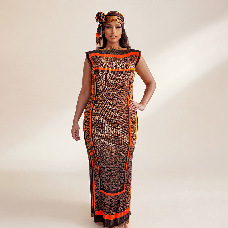 Women's Source African Robe With Scarf Arab Dress