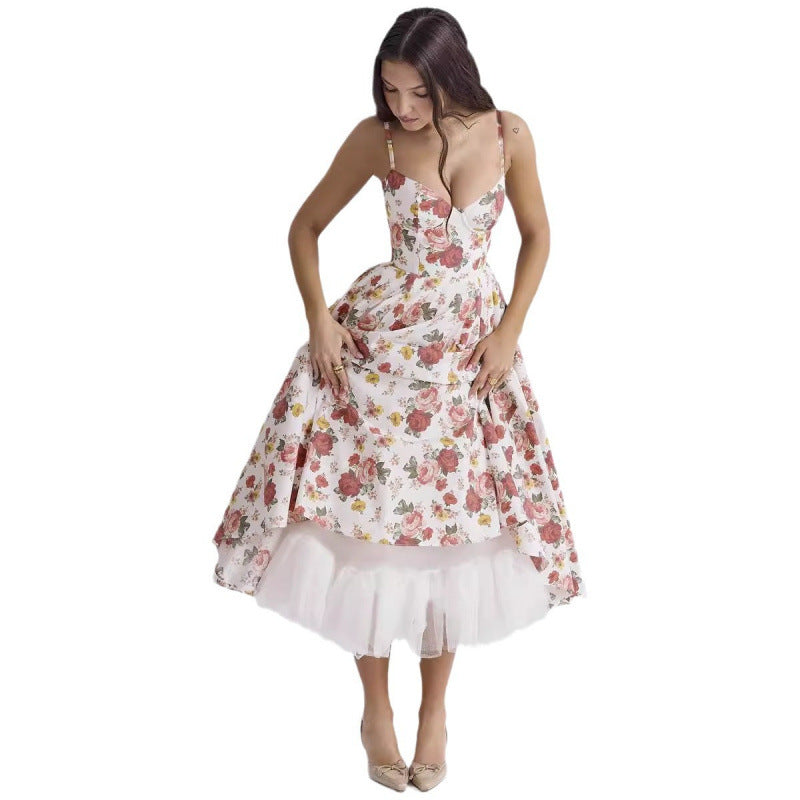 Women's Summer High-grade Princess French Mesh Large Dress