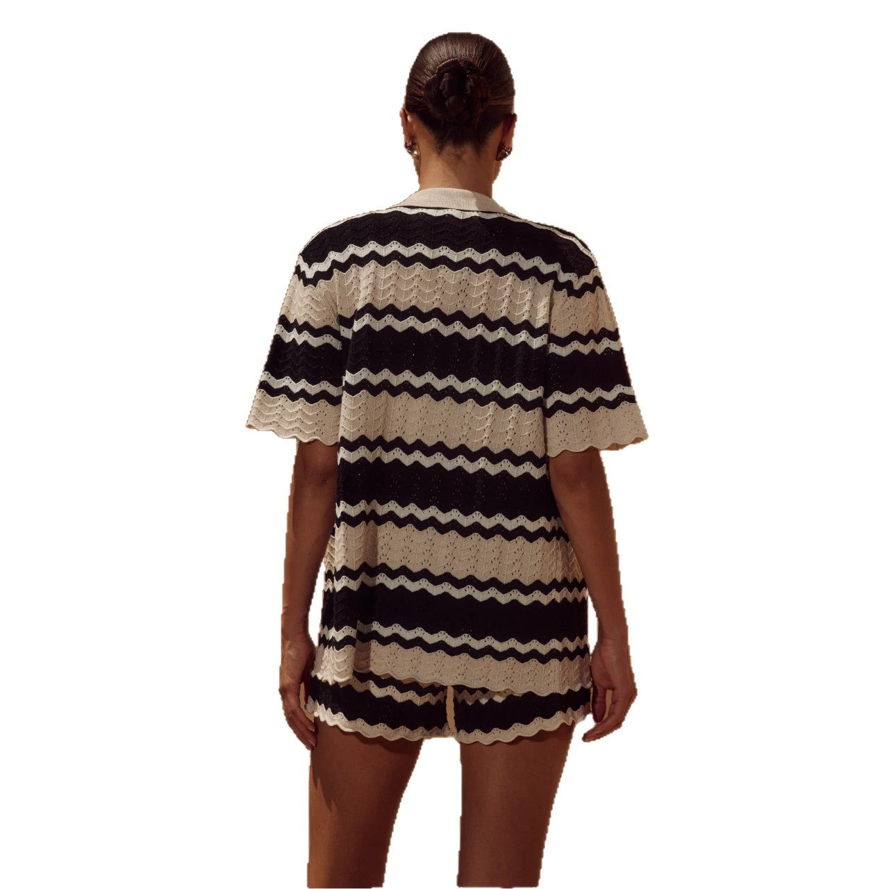 Women's Beach Striped Sexy Hollow Bikini Swimsuit Dress