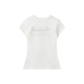 Women's Letter Sier Print Design Short-sleeved Slimming Women's T-shirt