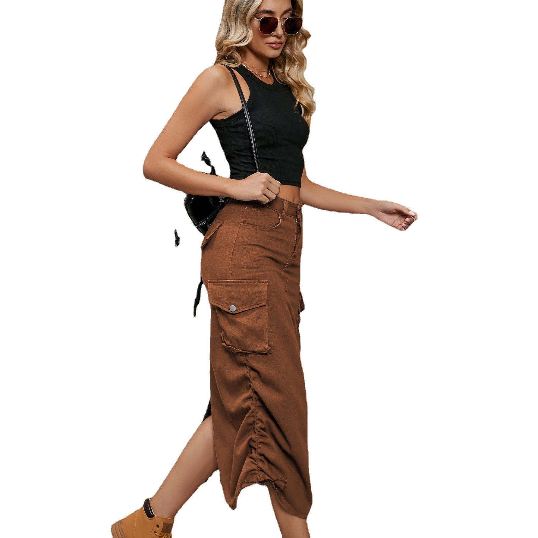 Women's Single Denim Casual Mid-length Fashion Skirt