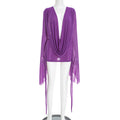 Women's Swing Collar Wide Hem Long Sleeve Backless Dress