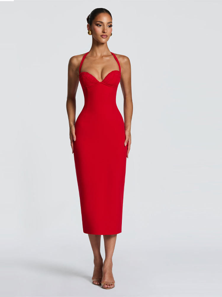 Women's Elegant Graceful Tube Halter Hot Split Tops