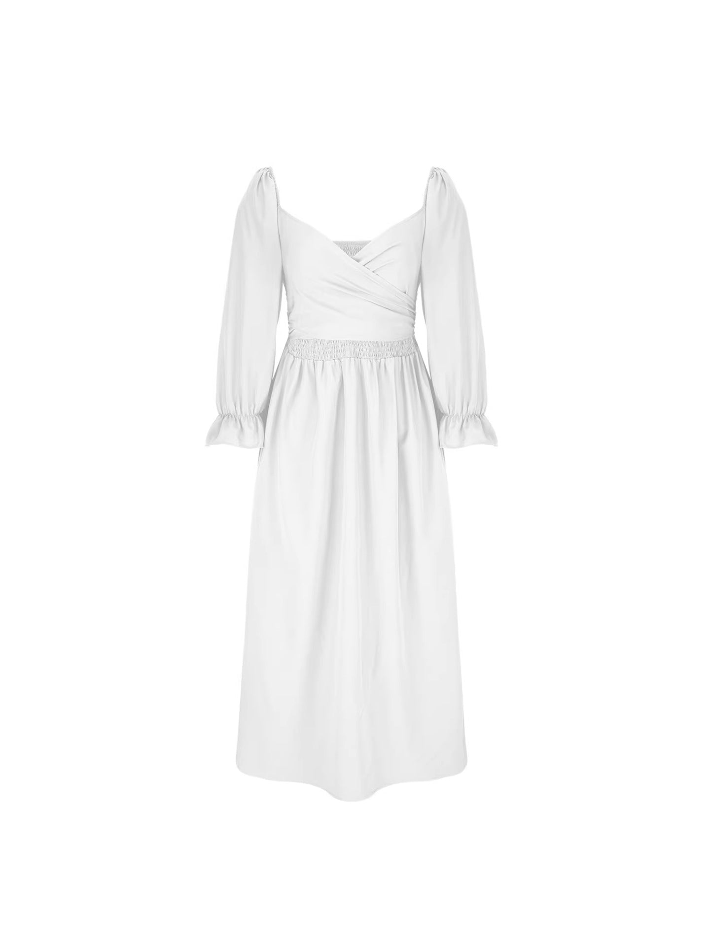 Women's Elegant Half Sleeve Front Back Wearable Dress