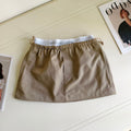 Women's King Fashion Logo Contrast Color Elastic Skirts