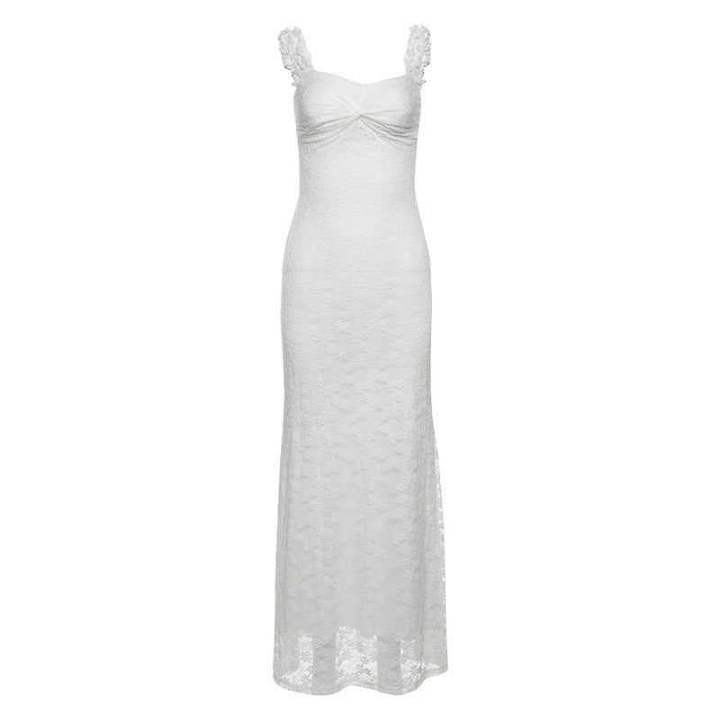 Women's Fashion Unique Sweet Elegance Sleeveless Sling High Waist Dress