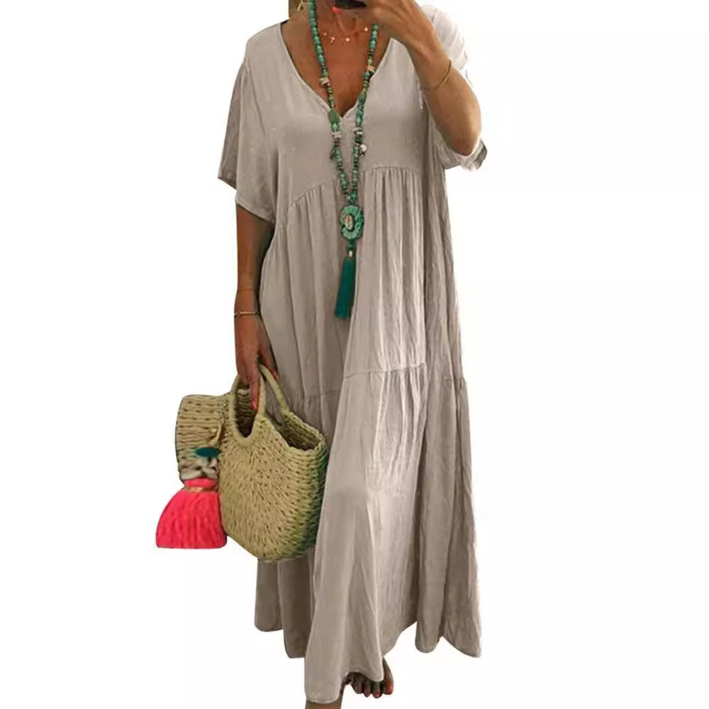 Elegant Classic Irregular Long Large Hem Dress
