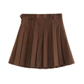 Women's Long-term Street Style High Waist Pleated Small A- Line Skirt