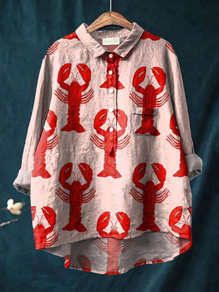 Casual Long Sleeve Shirt Animal Print Blouse