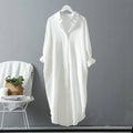 Women's Solid Color Fashion Shirt Cotton Linen Loose Pockets Blouse