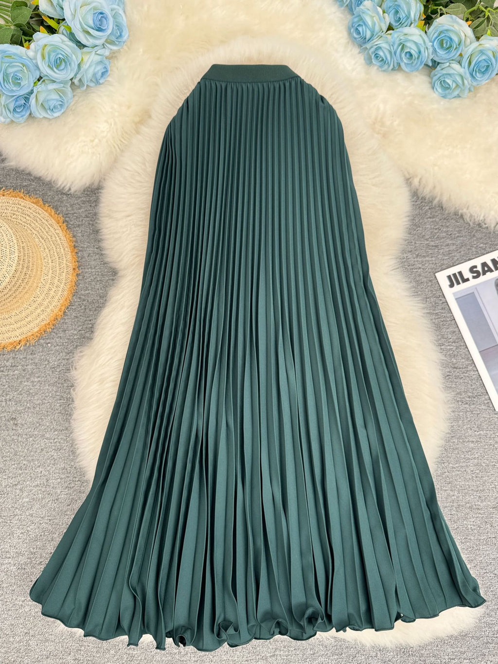 Women's Commute High Waist Slimming A- Line Midi Skirts