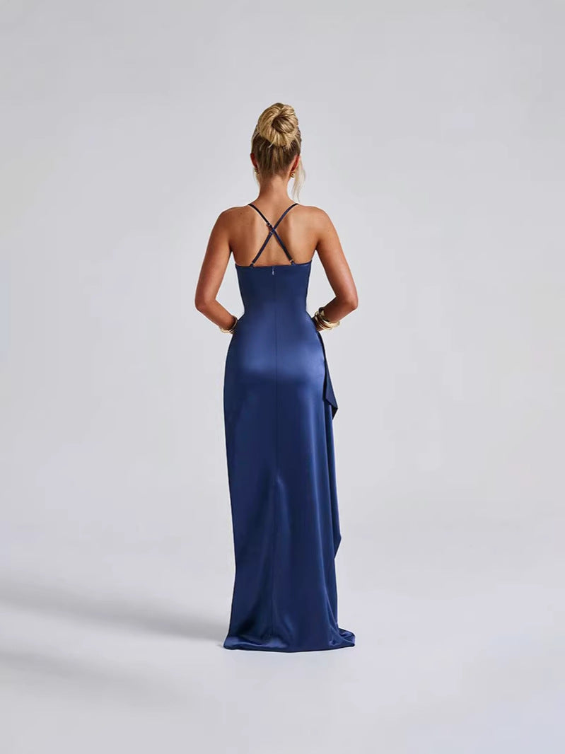Summer Style Elegant Sexy Pleated Split Dress