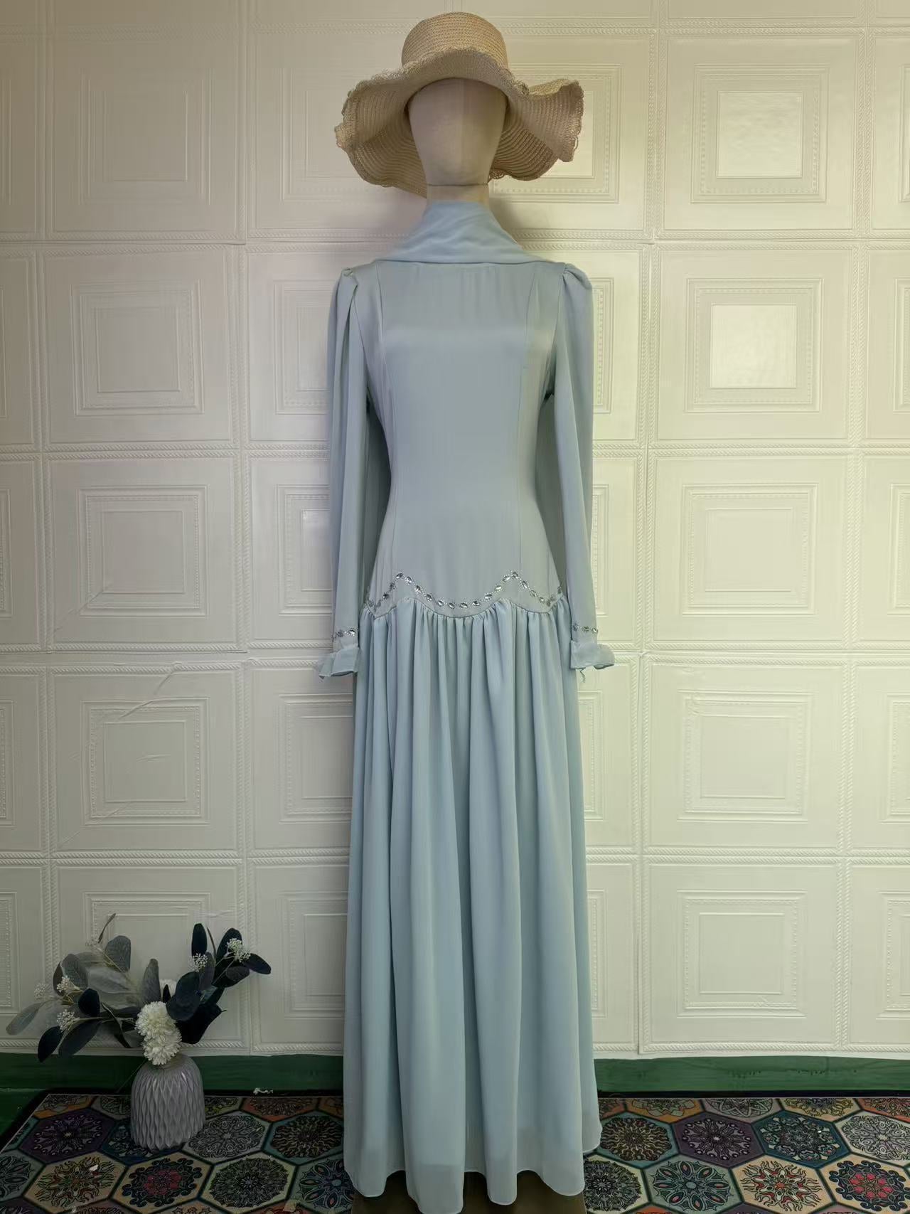Spring Retro Elegance Long Sleeve Gorgeous Dress