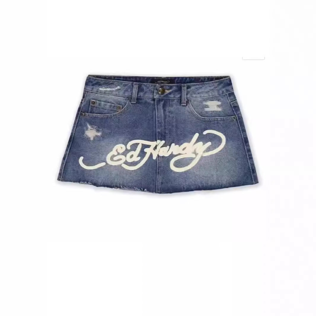 Women's American Hot Denim High Waist Slimming Skirt