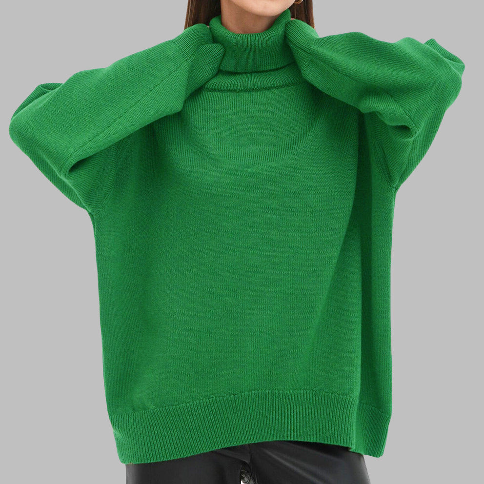 Women's Solid Color Turtleneck Loose Classic Price Women's Sweater