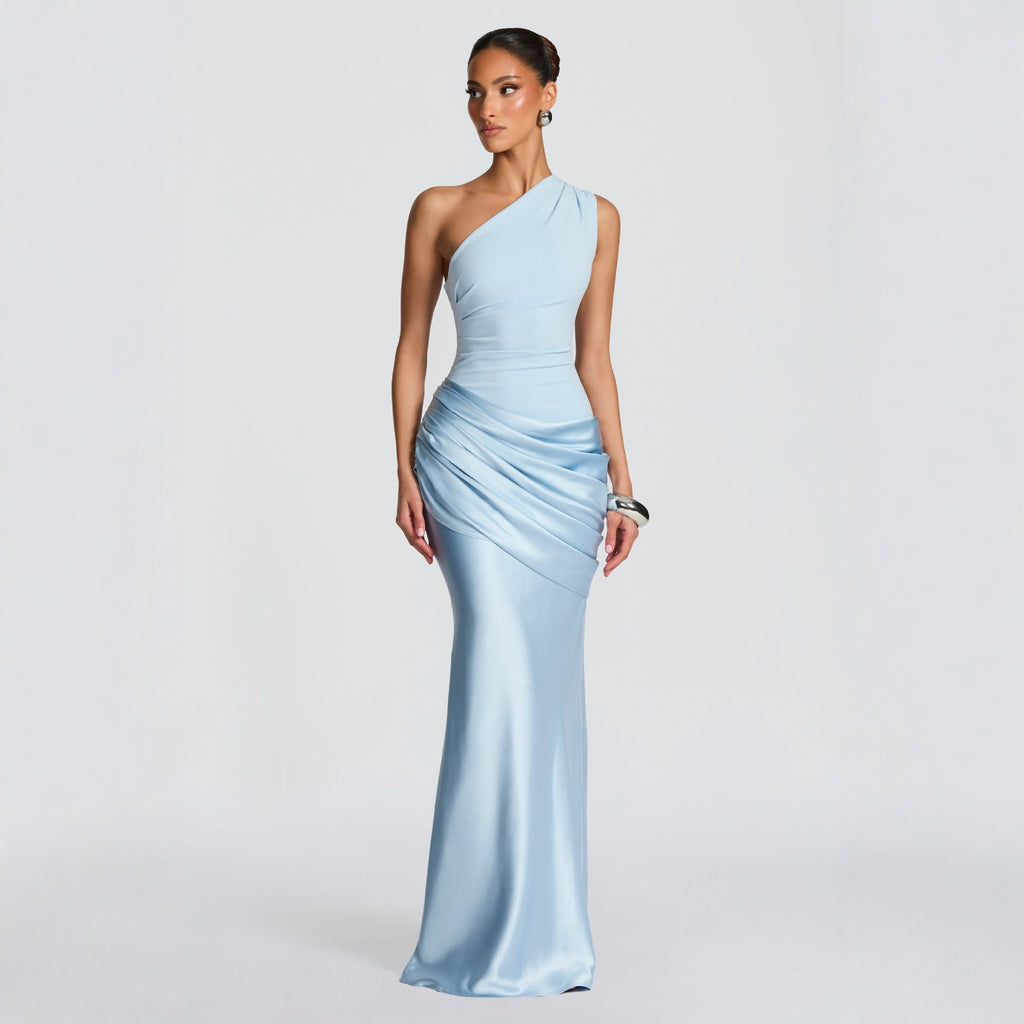 Women's Casual Long-sleeved Pure Desire Camisole Solid Color Dress