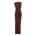 Women's Summer Fashion Sexy Slim Metal Decorative Sheath Dress