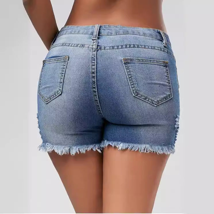 Stylish Pretty Ripped Monkey Tassel Denim Women's Jeans