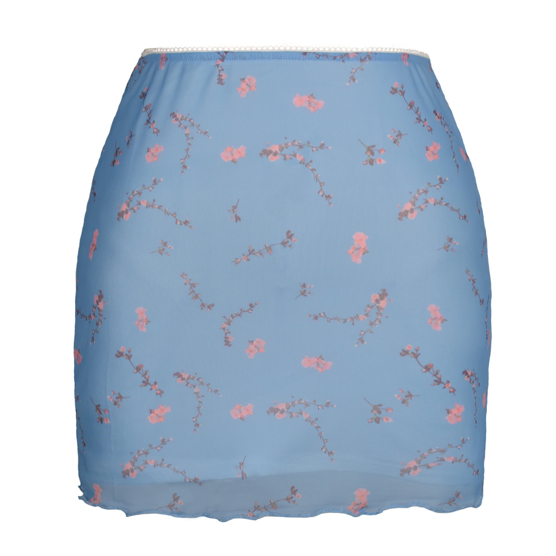 Women's Printed Tulle High Waist Slim Hip Skirts