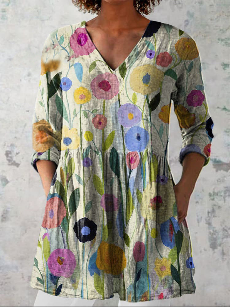 Beautiful Women's Printed Fashion Floral Casual Tops