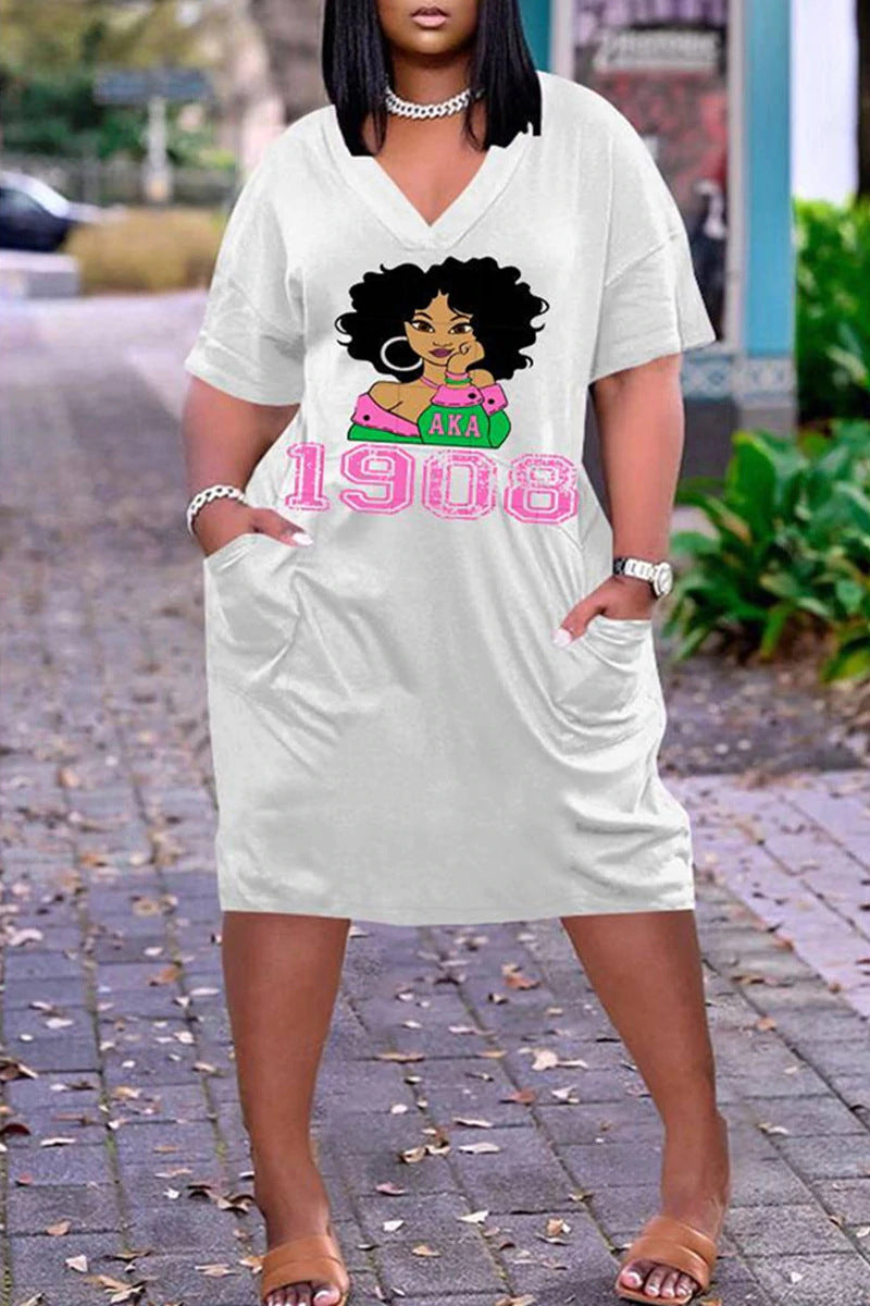 Women's Printed Outdoor Fashion Casual Loose Half Clothing