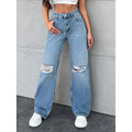 Women's Washed Casual Loose Trendy Long Jeans