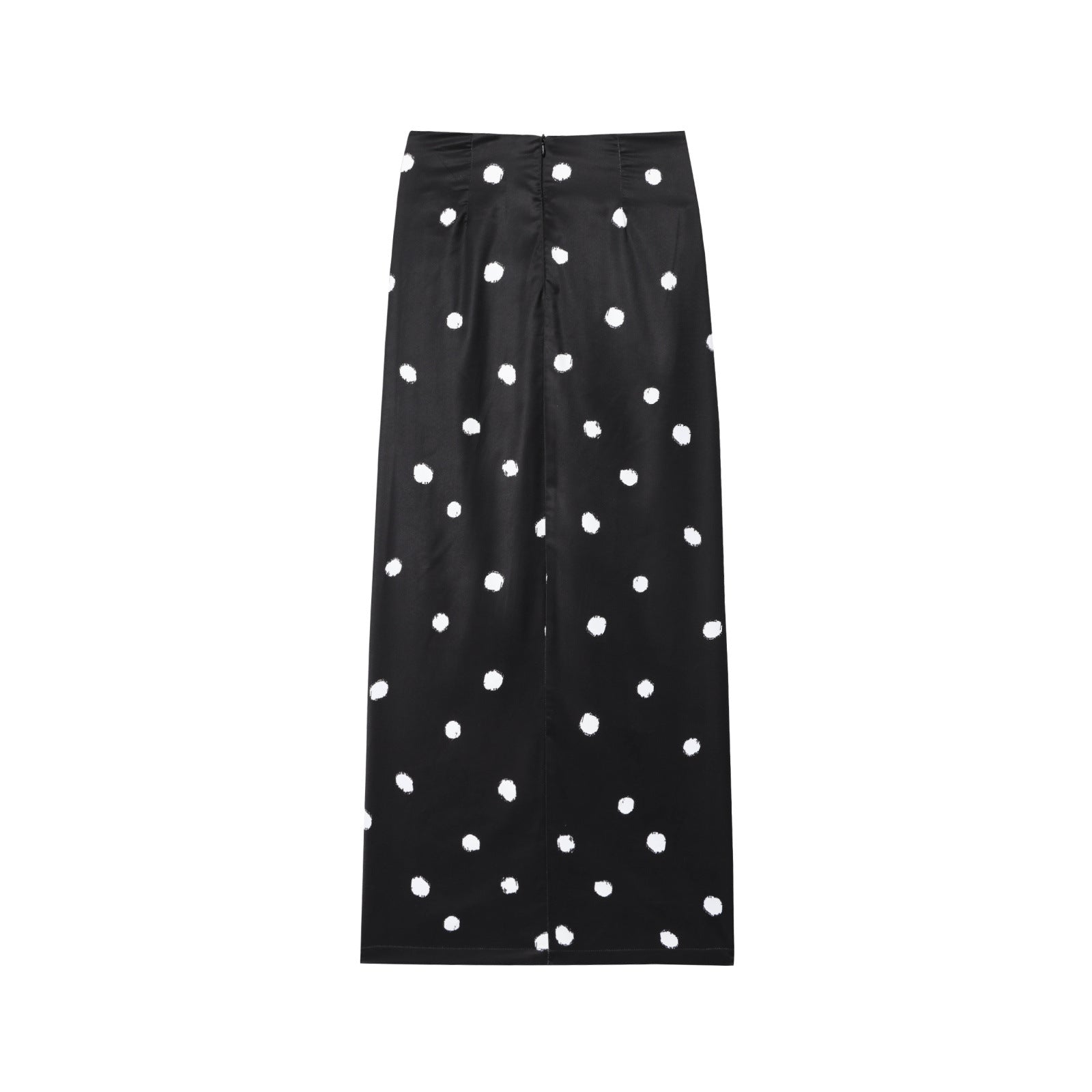 Women's Bow Polka Dot Printed Mid Waist Skirt