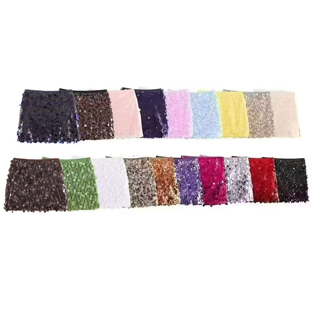Women's Spring Elegant Slightly Mature Fashion Festival Sequined Skirt