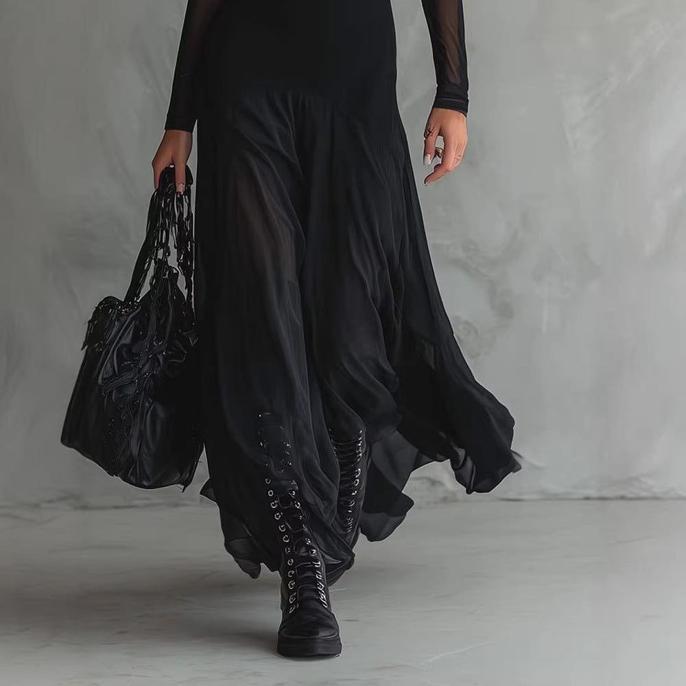 Beautiful Women's Sexy Elegant Mesh Stitching Dress