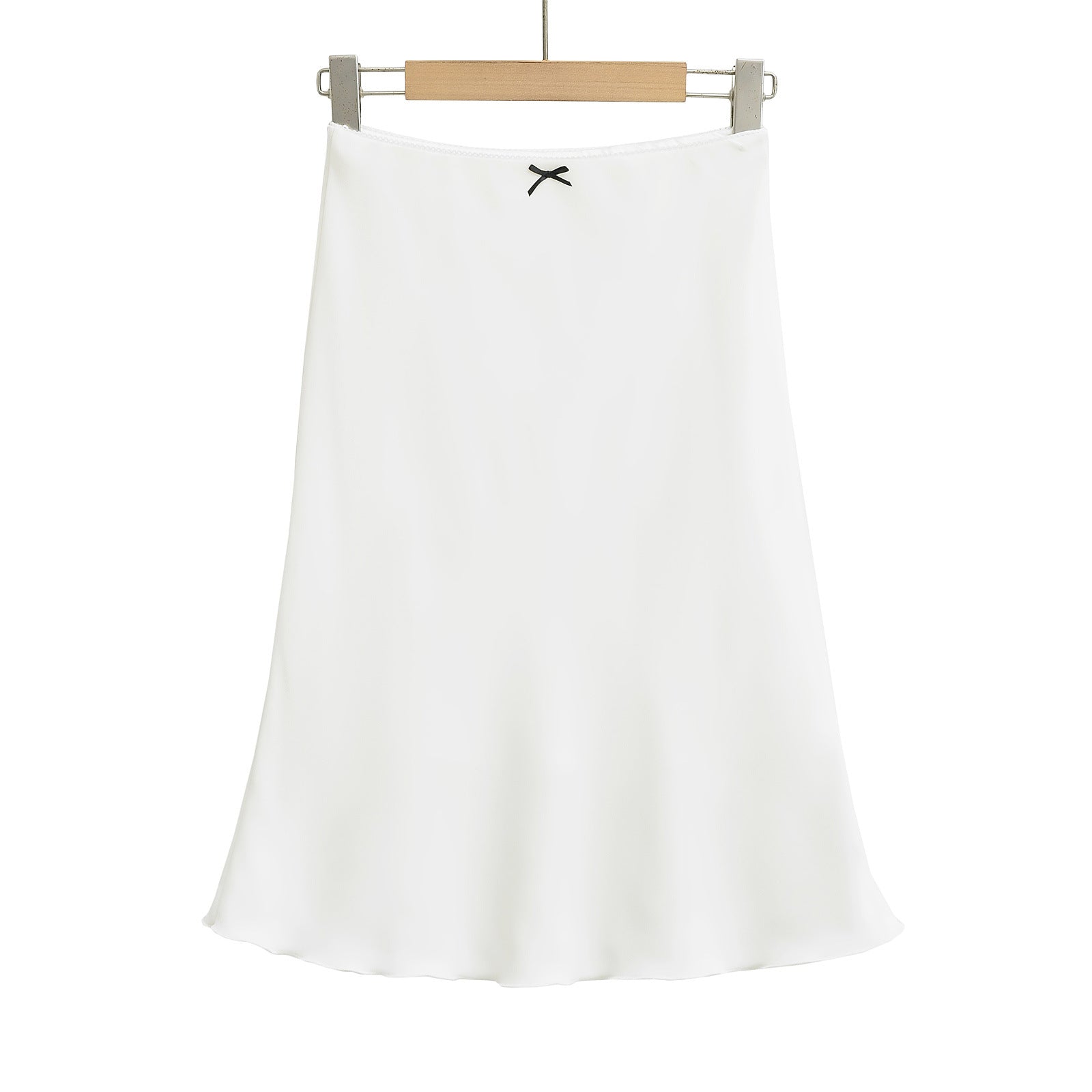 Early Spring Bow Decoration Check Hip Skirt