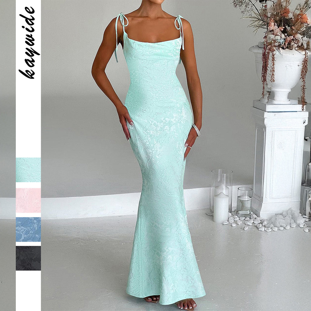 Women's Elegant Hip Spaghetti Straps Summer Dress