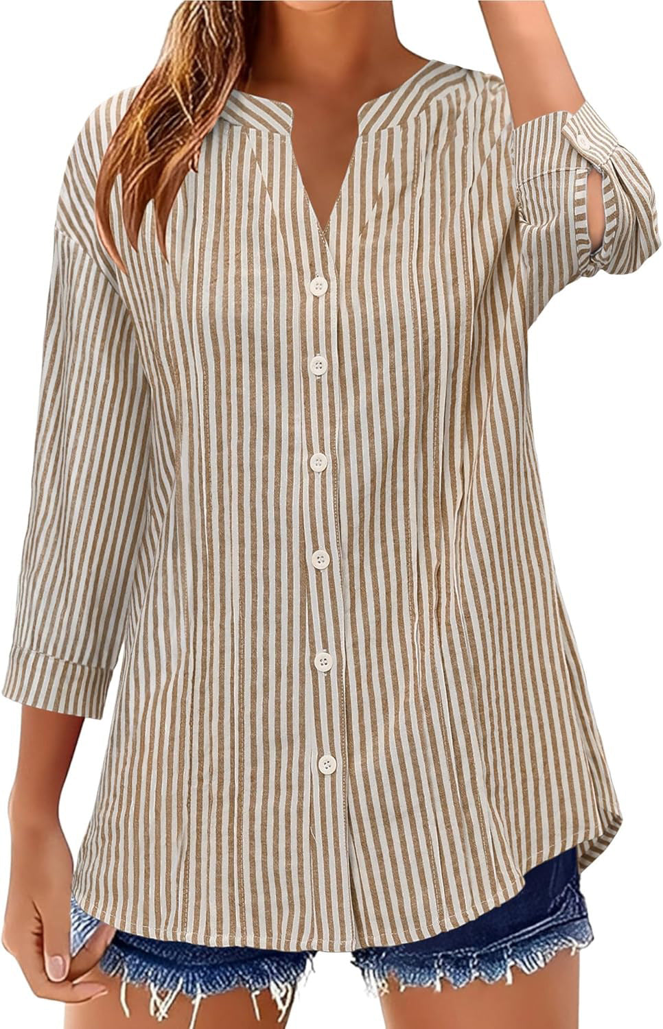 Fashion Casual Solid Color Half-open Collar Women's T-shirt