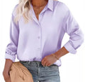 Women's Satin Temperament Versatile Loose Long Sleeves Blouse