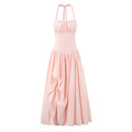 Beautiful Vacation Tight Waist Slimming Slit Fishbone Dress