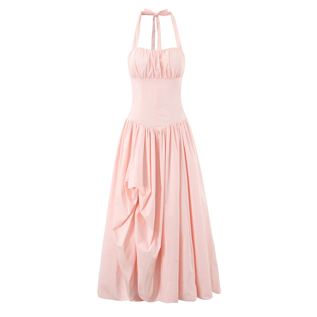 Beautiful Vacation Tight Waist Slimming Slit Fishbone Dress