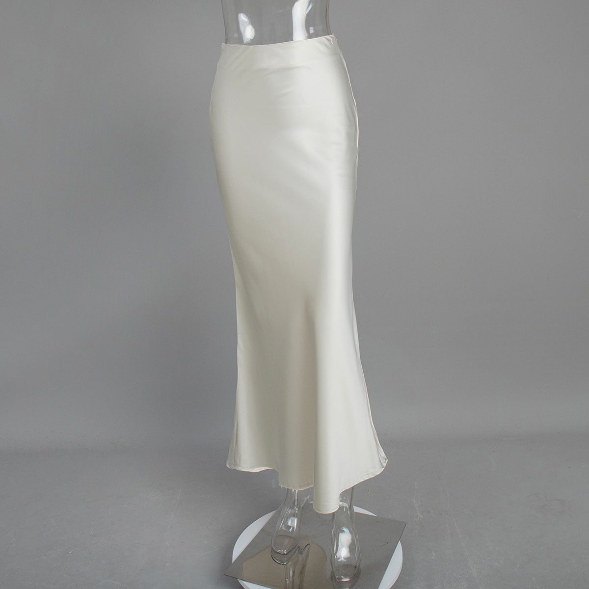 Fishtail Spring Satin Long High Waist Sheath Skirts