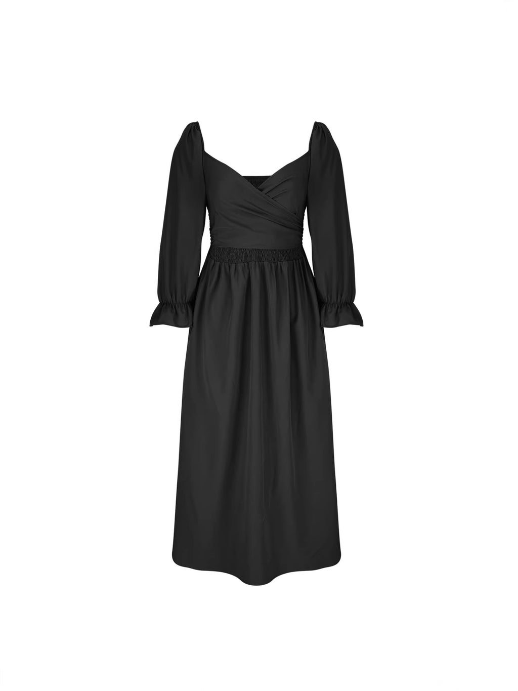 Women's Elegant Half Sleeve Front Back Wearable Dress