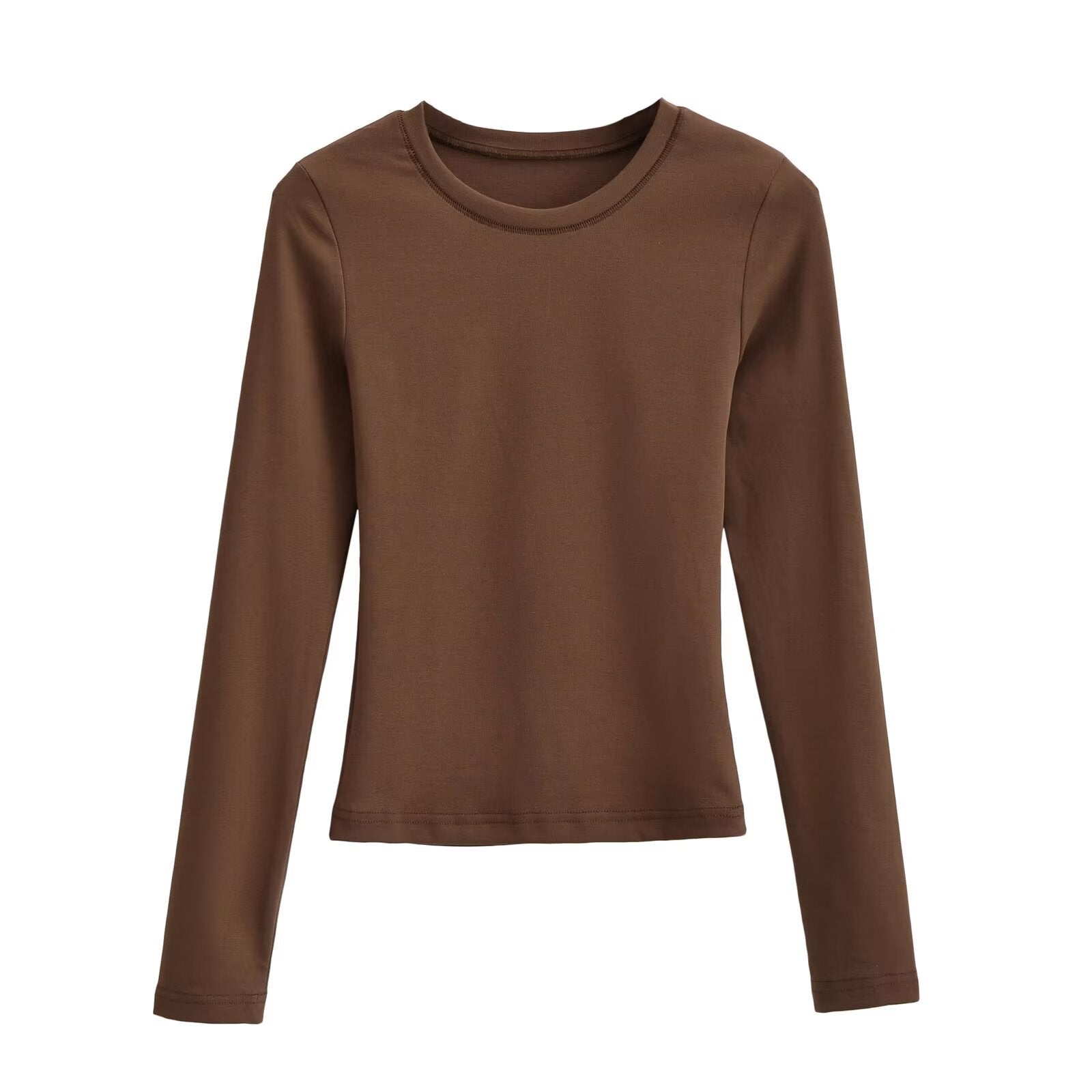 Hot Simple Basic Casual Round Neck Women's T-shirt