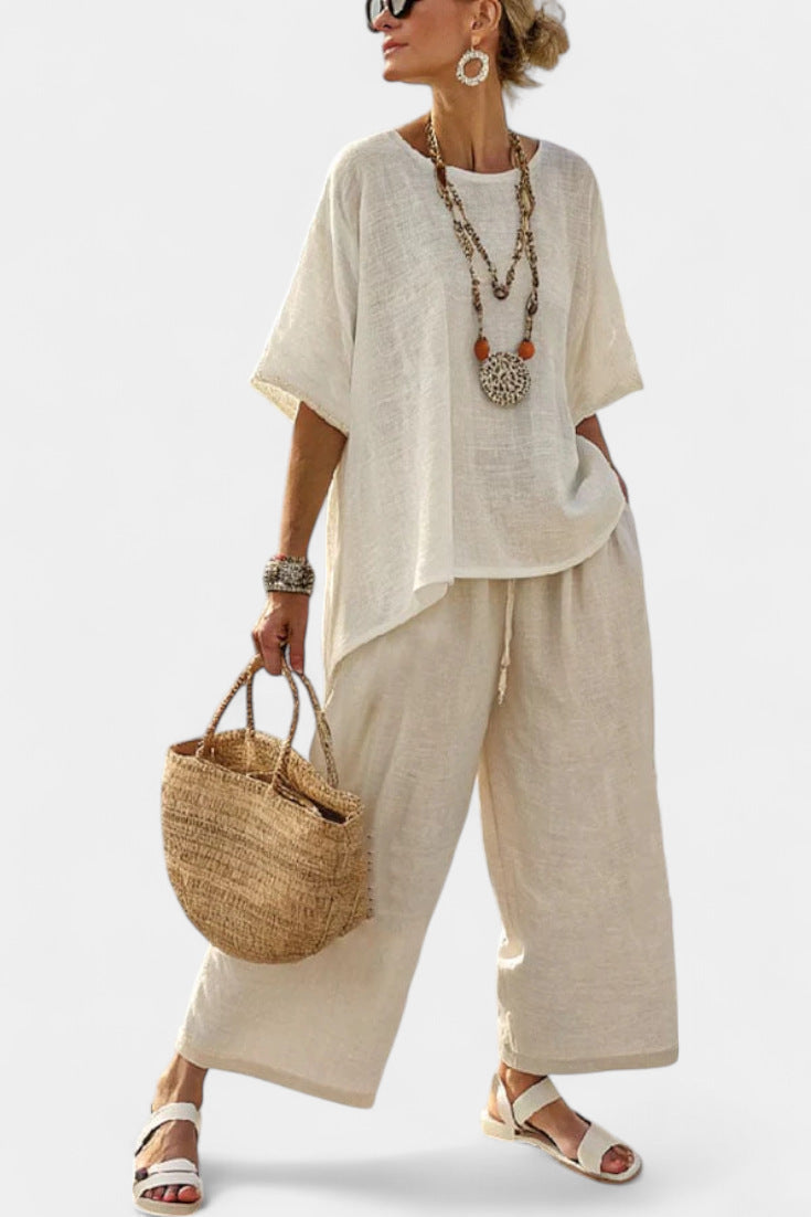 Women's Large Loose Casual Summer Fashion Seaside Blouse