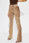 Women's Fashion Wear Trendy Drawstring Hot Trousers Women's Jeans