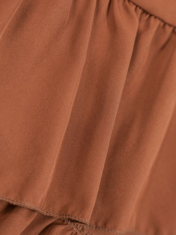 Women's Sweet Fresh High Waist Stitching Slimming Flounce Skirt