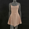 Popular Women's Party Hot Drilling Half Dress